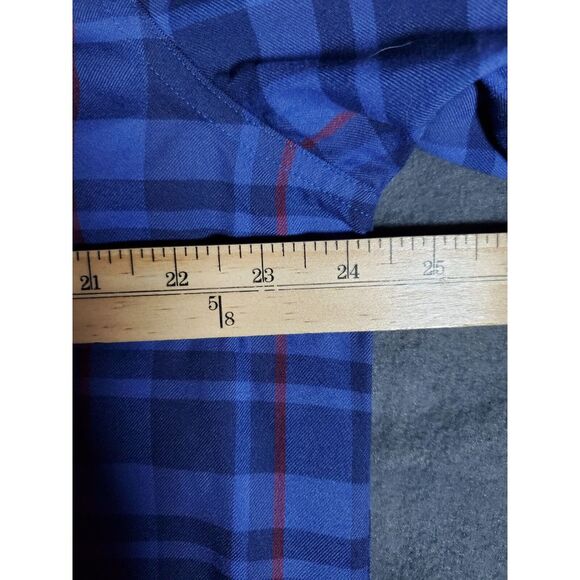 Cabela's Mens Blue/ Purple Long Sleeve  Plaid Button Up Shirt Large - Picture 3 of 5